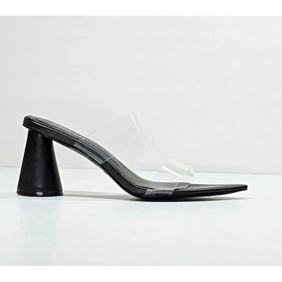 Smash Waze Women's Pointed Toe Slip On Block Heels Black Size 10 (MSRP $140) - Picture 2 of 11